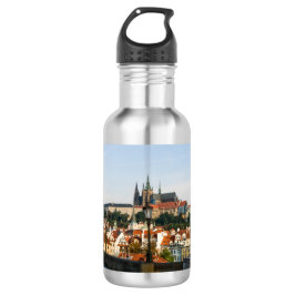 Prager Burgblick von der Karlsbrücke, Tschechien R Edelstahlflasche