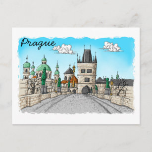 Prager Landschaft, Karlsbrücke Postkarte
