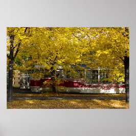 Prager Straßenbahn im Herbst Splendor Poster