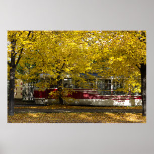 Prager Straßenbahn im Herbst Splendor Poster