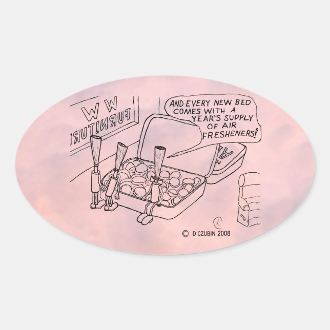 Prägezittel Oval Aufkleber (Vorderseite)