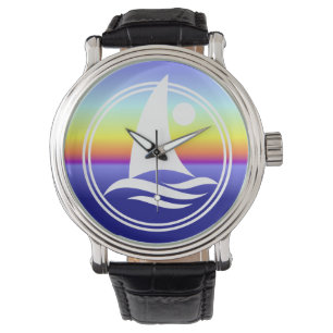 Prägnante Segelbootdesign-Uhren Armbanduhr