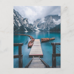 PRAGSER WILDSEE (SEE PRAGS), SÜDTIROL, ITALIEN POSTKARTE
