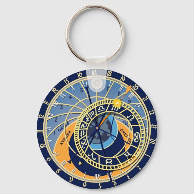 Prague Astrologic Clock Schlüsselanhänger (Vorderseite)