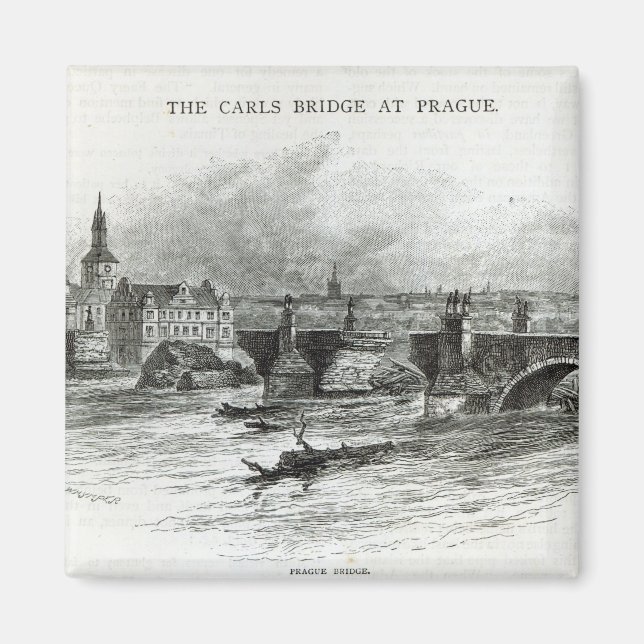 Prague Bridge, from 'Leisure Hour', 1891 Magnet (Vorne)