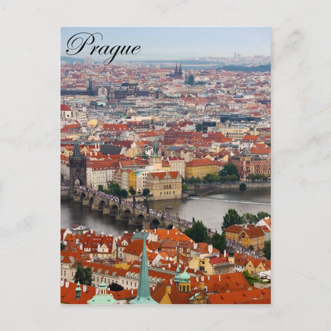 Prague Charles Bridge (Karlův am meisten) Postkart Postkarte (Vorderseite)