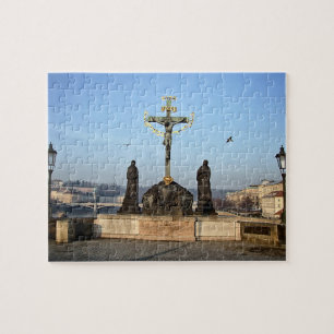 Prague & Charles Bridge Statuen - Christus / Tsche