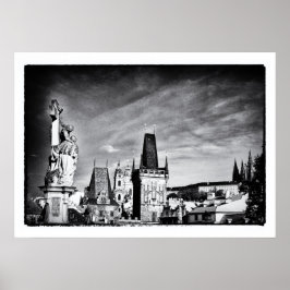 Prague & Charles Bridge Tower /Tschechien Poster