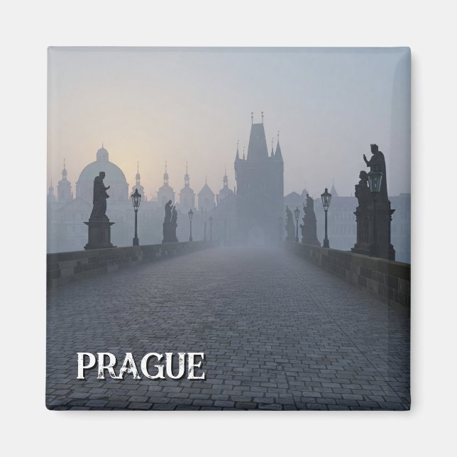 Prague Charles Bridge Travel Magnet (Vorne)