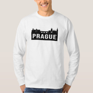 Prague City Cityscape Skyline Reisen Funny Gift T-Shirt