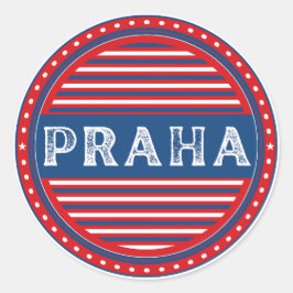 Prague City Pride Emblem – Czech Identity Runder Aufkleber