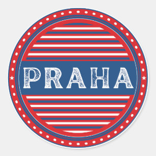 Prague City Pride Emblem – Tschechische Identität Runder Aufkleber