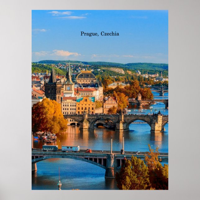 Prague Czechia Bridges Poster (Vorne)