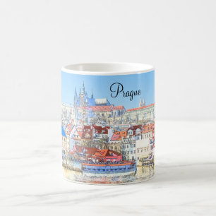 Prague dans la tasse de pastels