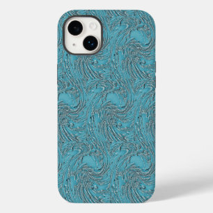Prägung in Türkis iPhone 14 Plus Hülle