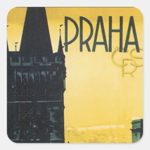 Praha Quadratischer Aufkleber