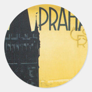 Praha Runder Aufkleber