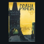Praha Vintage Travel Poster<br><div class="desc">Dieses Produkt zeigt das Vintage Reiseplakat von Praha. Wie dieses Design,  aber du will es zu verändern? Klicken Sie einfach auf "Anpassen",  um Text hinzuzufügen oder Dinge nach Ihren Wünschen anzupassen.</div>
