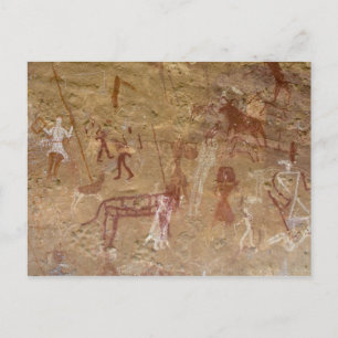 prähistorische Felsmalereien, Akakus, Sahara Postkarte