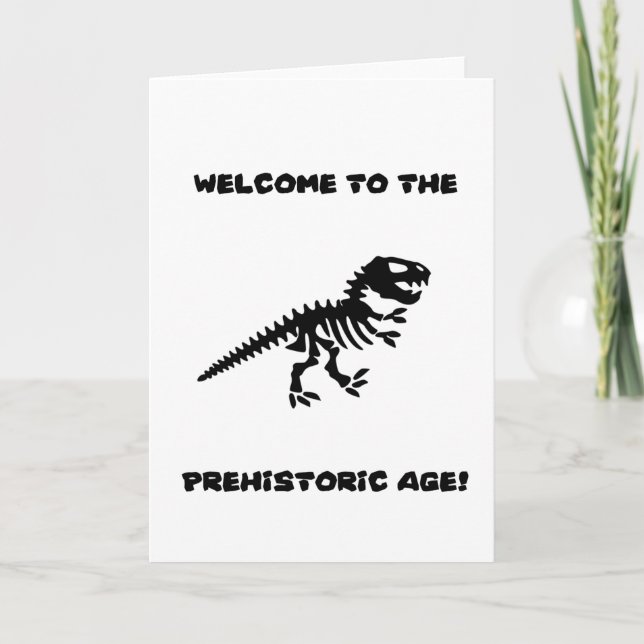 Prähistorische Funny Birthday Card Karte (Vorderseite)