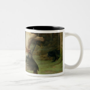 Prähistorische Mann-Jagd-Bären, 1832 Zweifarbige Tasse