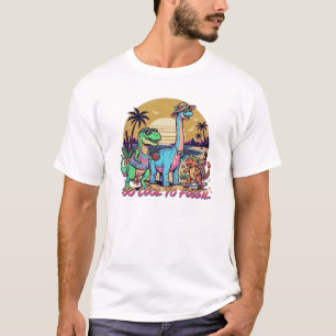 Prähistorische Sommertruppe Retro-Dinosaurier-Sonn T-Shirt