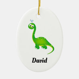 Prähistorischer Dinosaurier mit Namen Keramik Ornament