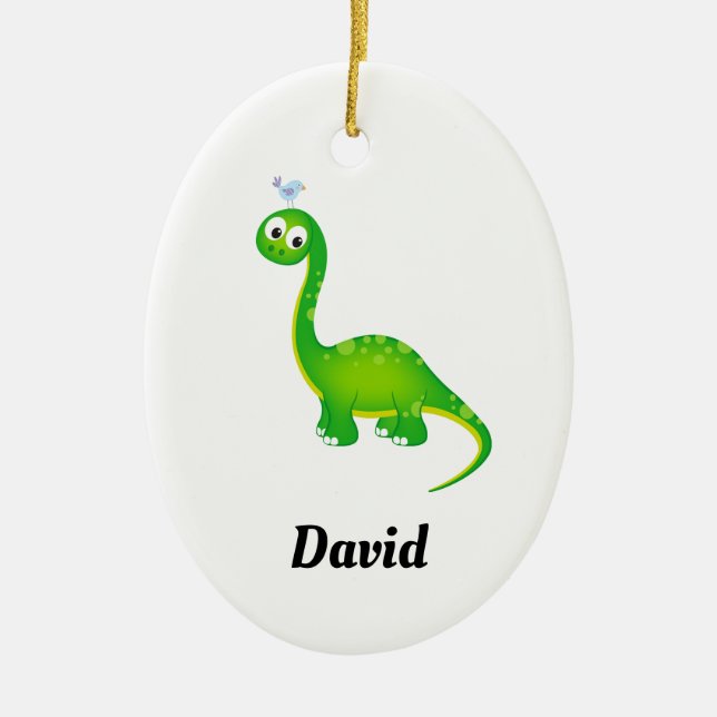 Prähistorischer Dinosaurier mit Namen Keramik Ornament (Vorne)