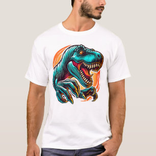 Prähistorischer epischer Dino-Angriff T-Rex T-Shirt