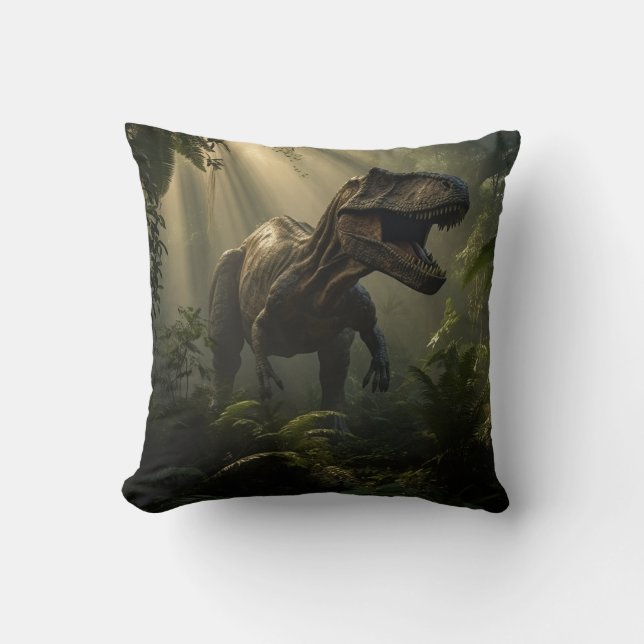Prähistorischer Roar Dinosaur T-Rex Kissen (Vorderseite)