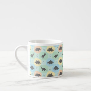 Prähistorisches Dinosaurier-Silhouette nahtloses M Espressotasse