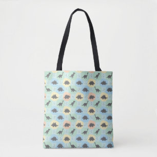 Prähistorisches Dinosaurier-Silhouette nahtloses M Tasche