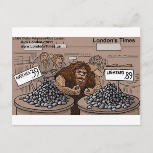 Prähistorisches Einzelhandelsgeschäft Funny Gifts  Postkarte