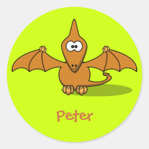 Prähistorisches Pterodaktyl Runder Aufkleber