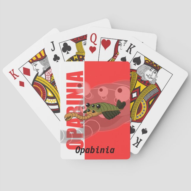 Prähistorisches Tier Opabinia Spielkarten (Rückseite)