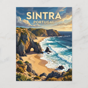 Praia da Adraga, Sintra, Portugal Postkarte