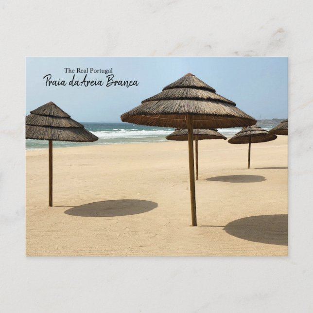 Praia da Areia Branca Shade Portugal Postkarte (Vorderseite)