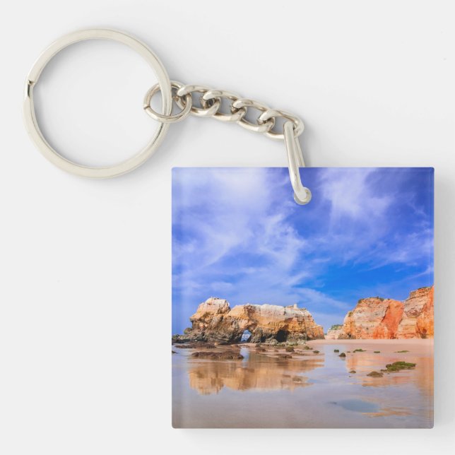 Praia da rocha Portugal Schlüsselanhänger (Vorderseite)