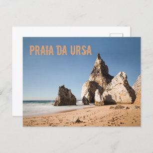 Praia da Ursa Strand in Portugal Geschenk Feiertagspostkarte