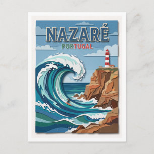 Praia do Norte Nazaré Portugal Postkarte