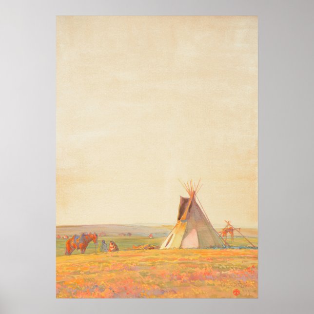 Prairie Abend von Maynard Dixon Poster (Vorne)