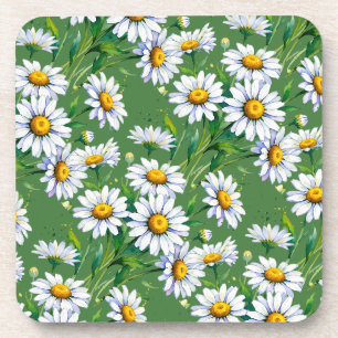 Prairie de marguerites. Dessous de verre en plasti