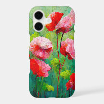 Prairie de Pavots de Printemps - Collage Floral Fr