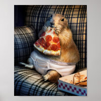 Prairie Dog Eating Pizza