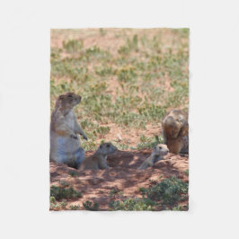 Prairie Dog Family Fleecedecke