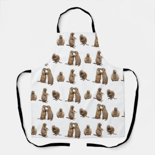 Prairie Dog Frenzy überall in der Print-Schürze Schürze