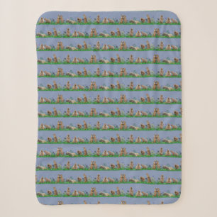 Prairie Dog Party Sherpa Blanket (Light Blue) Sherpadecke