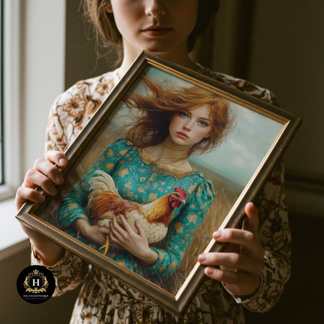 Prairie Girl mit Hühnerdekoupage Seidenpapier (Von Creator hochgeladen)