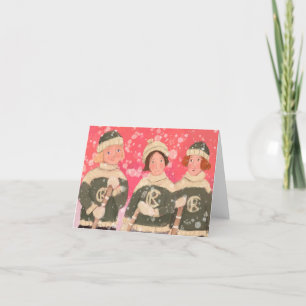 Prairie Girls im Winter 2 Dankeskarte
