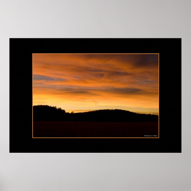 Prairie Hills bei Sunset Poster (Vorne)